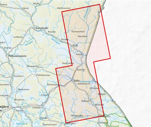 Salla & UKK route 1:50,000 map