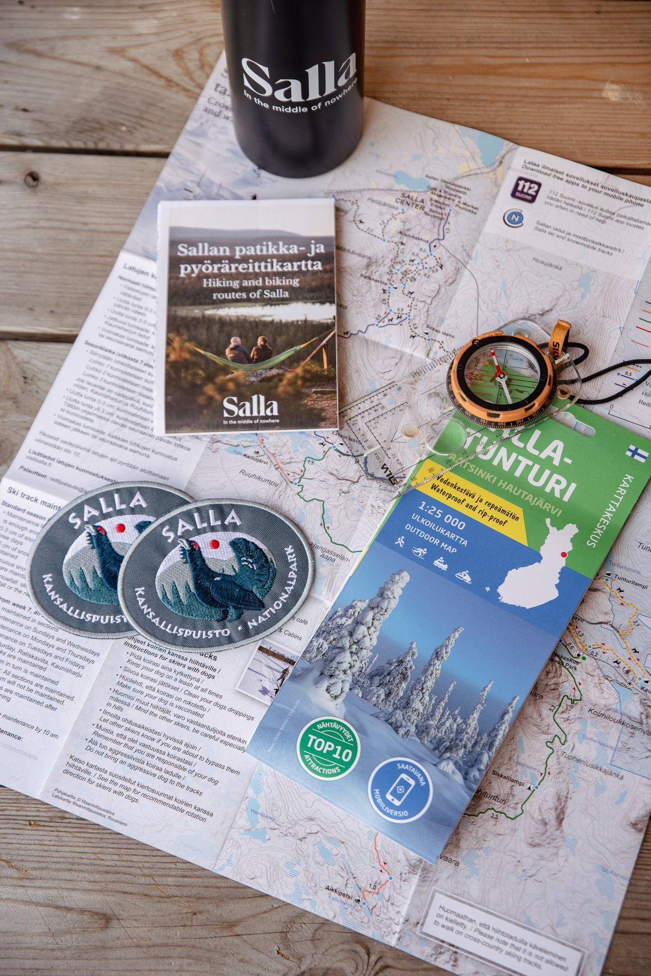 Salla trail and winter outdoor map
