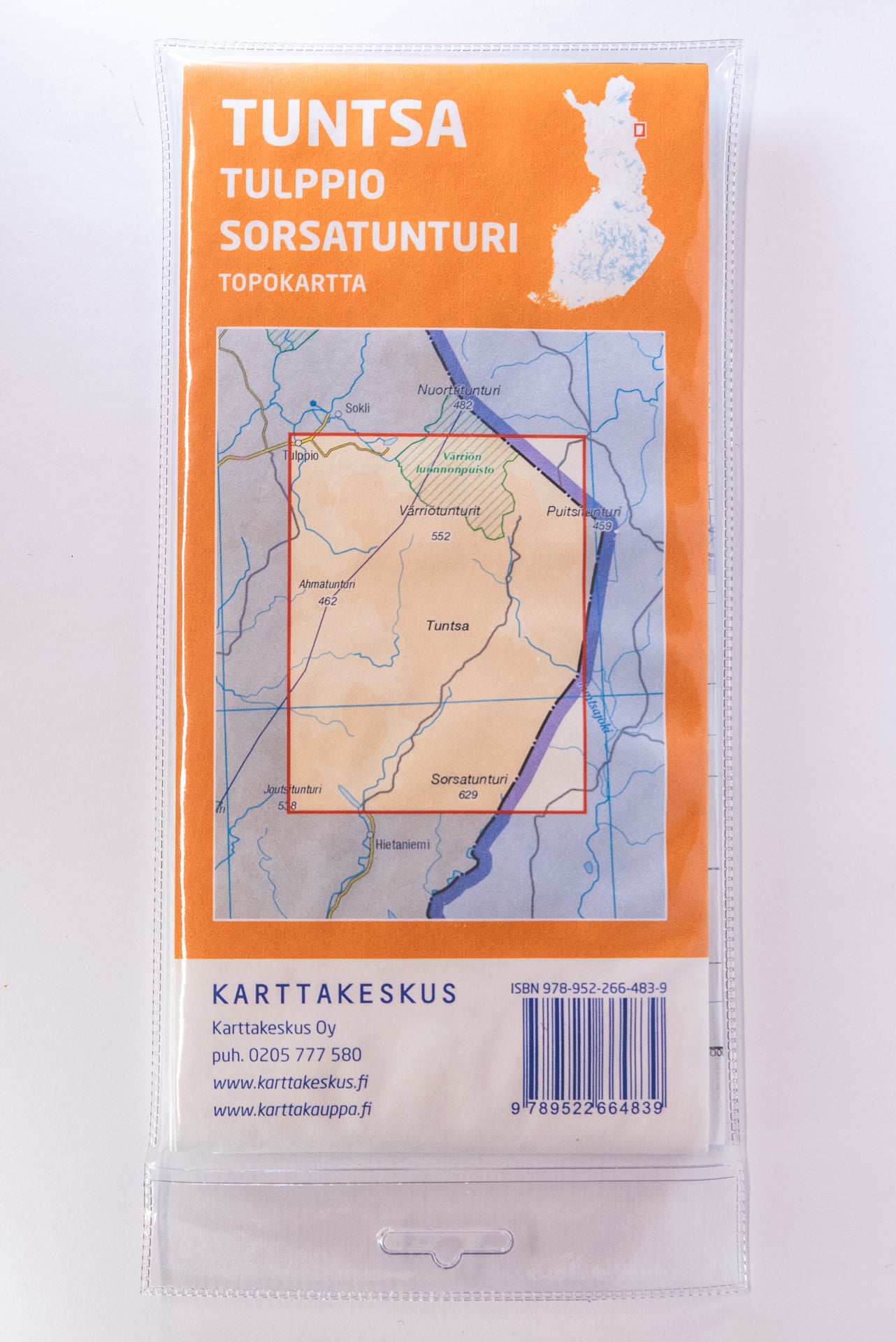 Map of Tuntsa Tulppio Sorsatunturi